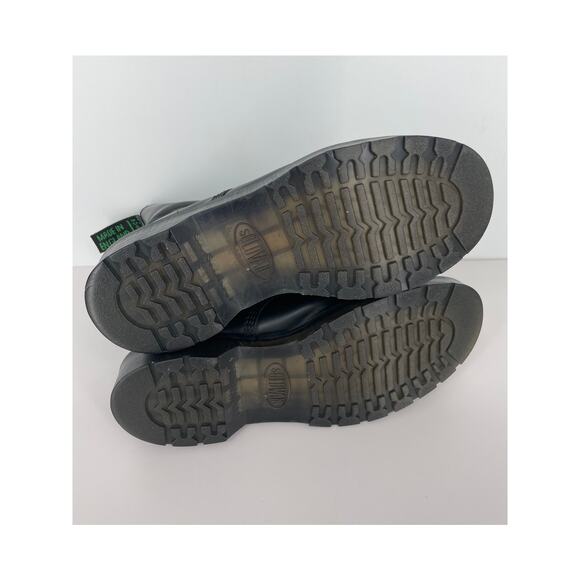 Solovair 11-Eye Derby Boot Inside Zip Black Womens 8 Mens 7 - Picture 11 of 15